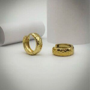 Hammered Hoop Earrings N1407